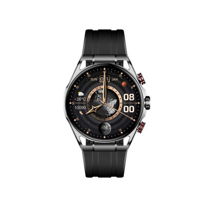 Beli Amoled Smart Watch Bentuk Bulat Hitam Water Resistant Fitness Watch pembuatan online
